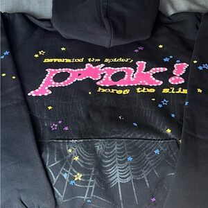 Sp5der Black P*nk Hoodie Small — Brand New (no packaging)